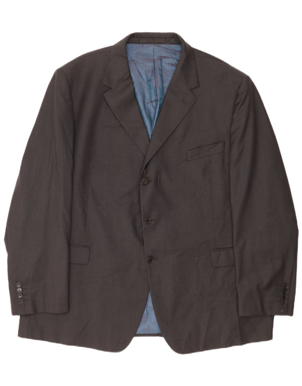 Giacca blazer a 3 bottoni Marks & Spencer da uomo UK 52 3XL lana grigia