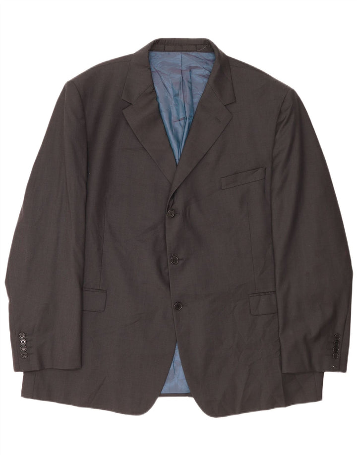 Giacca blazer a 3 bottoni Marks & Spencer da uomo UK 52 3XL lana grigia