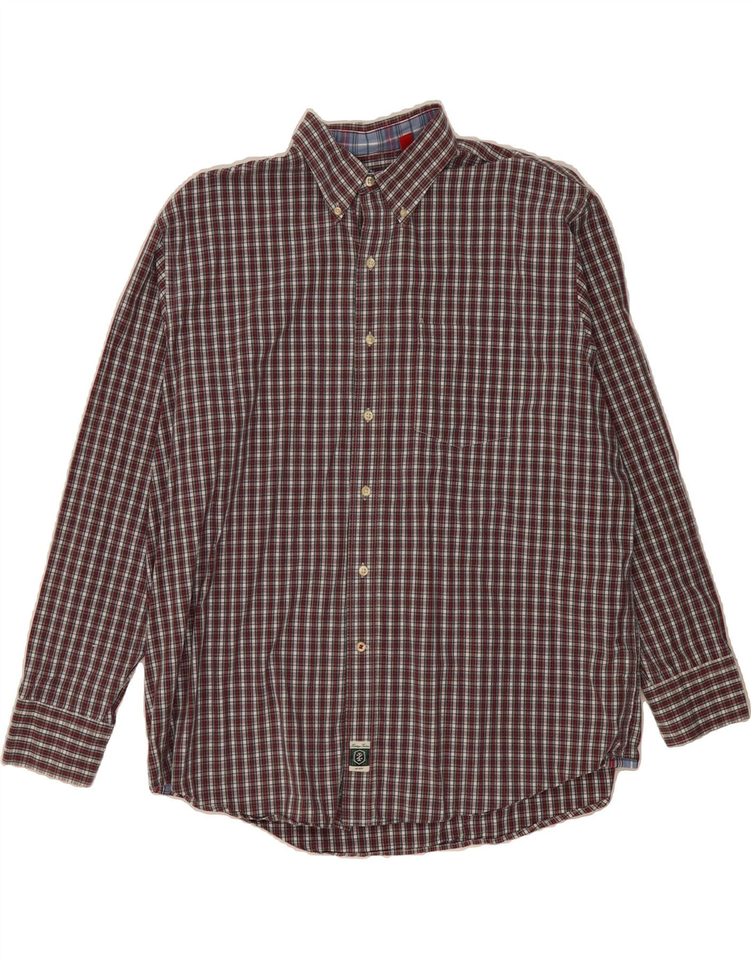 IZOD Mens Flannel Shirt XL Red Check Vintage Izod and Second-Hand Izod from Messina Hembry 
