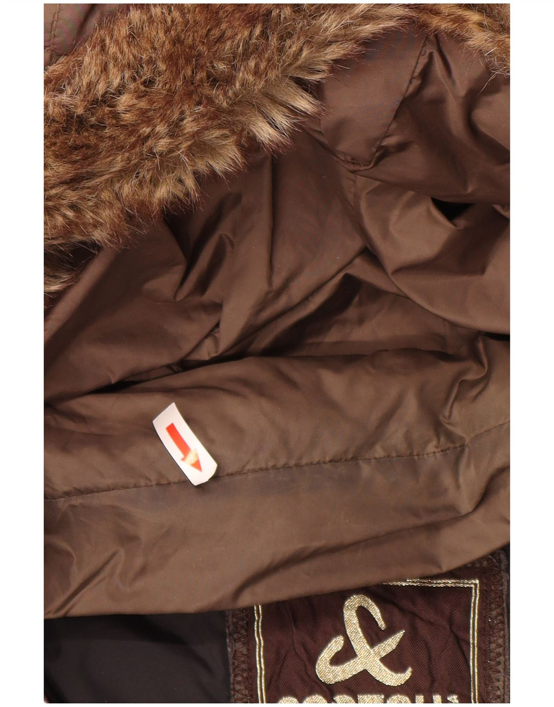 Giacca imbottita con cappuccio da uomo Scotch & Soda UK 40 Large Marrone Poliammide