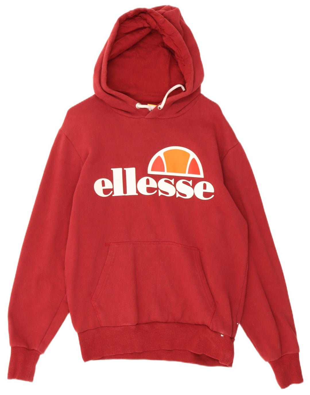 Felpa con cappuccio grafica da uomo Ellesse, cotone rosso medio