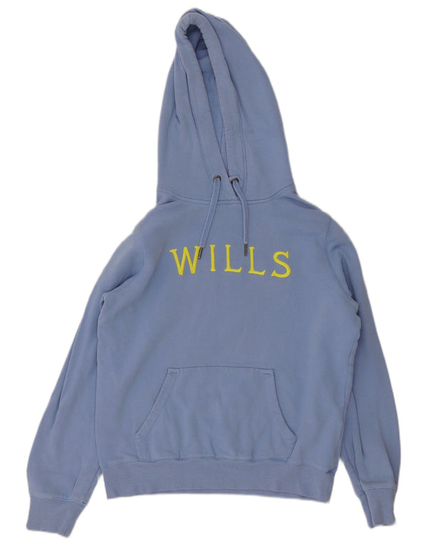 Maglione con cappuccio grafico da donna Jack Wills UK 12 Cotone blu medio