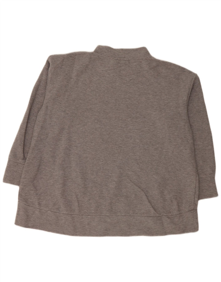 Felpa oversize da donna COS, maglione UK 14, grande cotone grigio