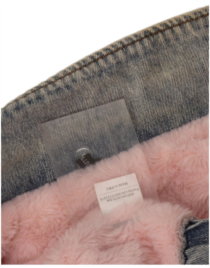 NUOVA COLLEZIONE Giacca di jeans oversize da donna con maniche a 3/4 UK 10 Small Blu