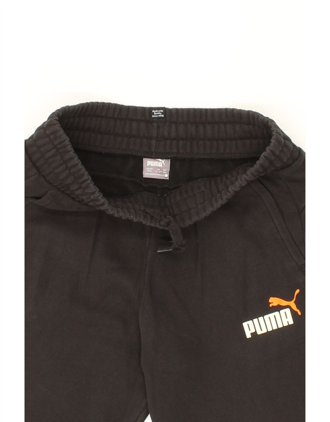 PUMA Boys Tracksuit Trousers Joggers 11-12 Years Black Vintage Puma and Second-Hand Puma from Messina Hembry 