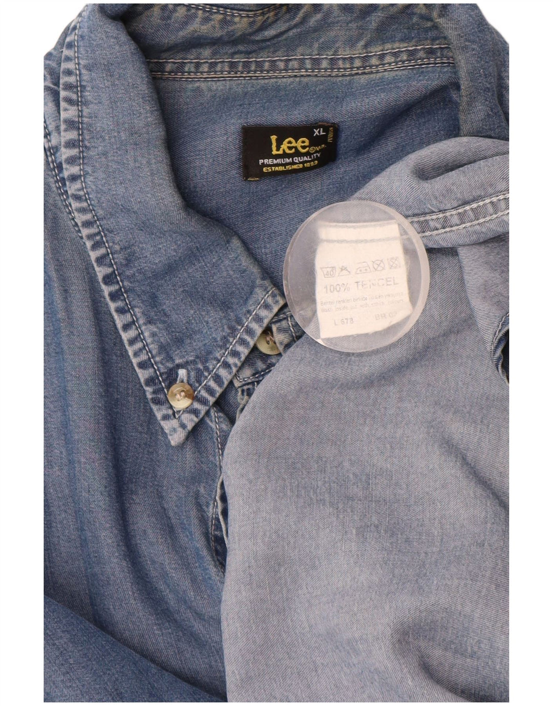 Camicia da uomo LEE XL Tencel blu