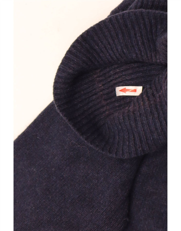 Maglione maglione collo alto da uomo Zara grande blu navy