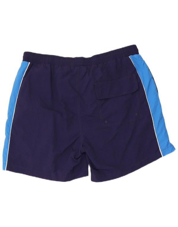 Pantaloncini da bagno da uomo Lyle & Scott 2XL Nylon color block blu navy