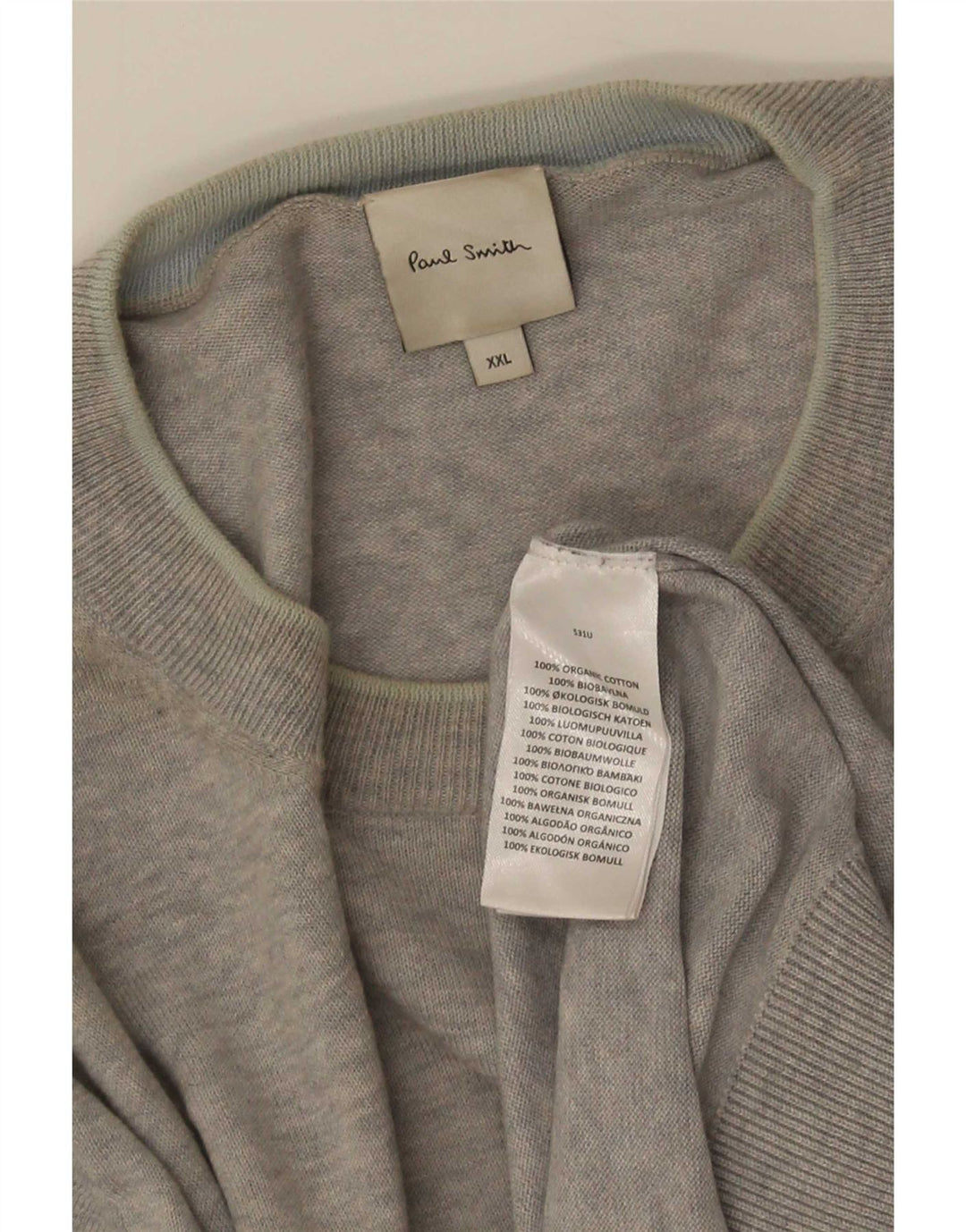 Maglione maglione girocollo da uomo Paul Smith 2XL cotone grigio