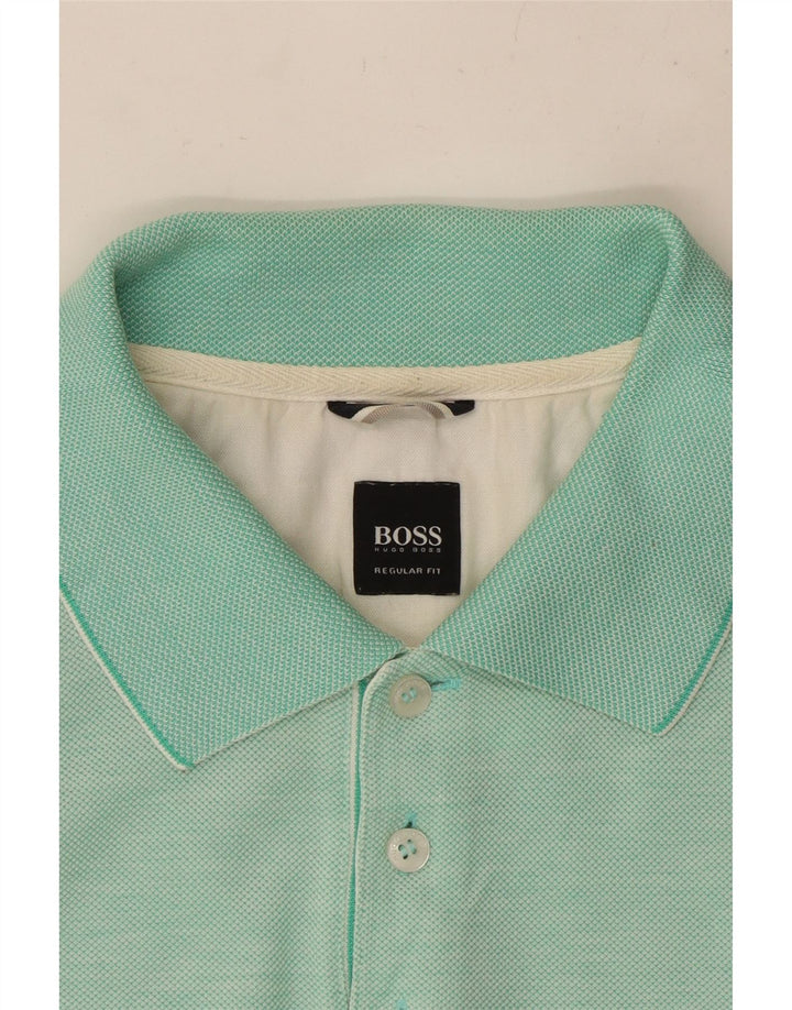 Polo HUGO BOSS da uomo con vestibilità regolare, turchese medio