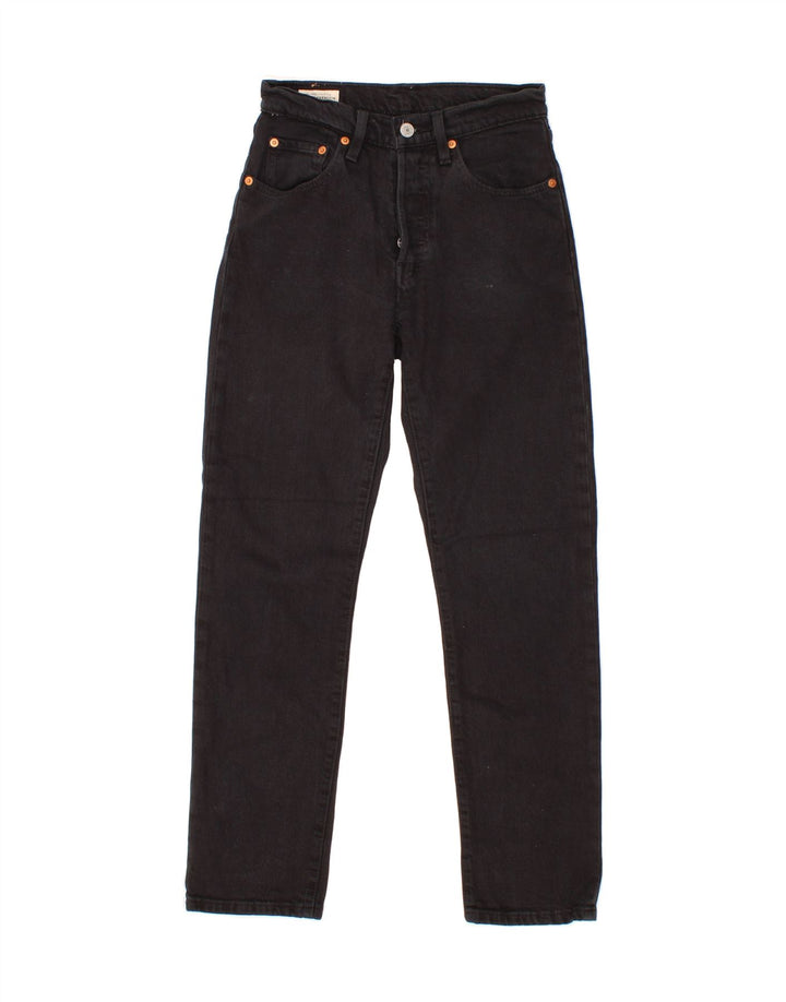 LEVI'S Womens Slim Jeans W24 L28  Black Cotton Vintage Levi's and Second-Hand Levi's from Messina Hembry 