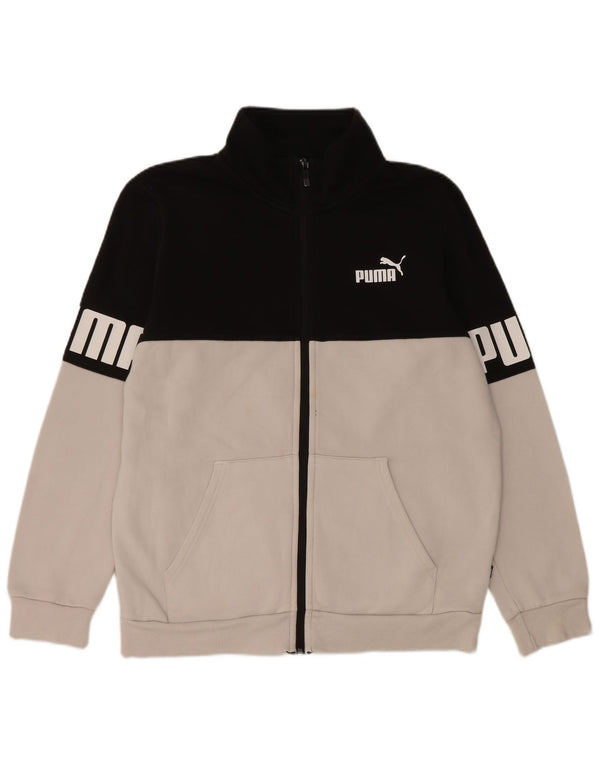 Giacca da ginnastica grafica da uomo Puma, cotone color block medio nero