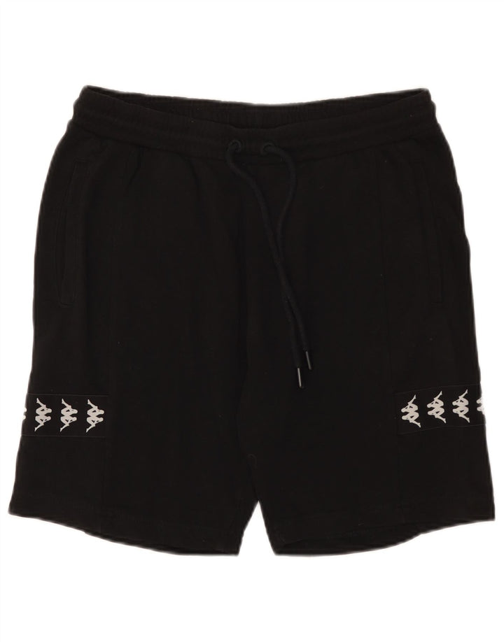 Pantaloncini sportivi grafici da uomo Kappa piccoli in cotone nero