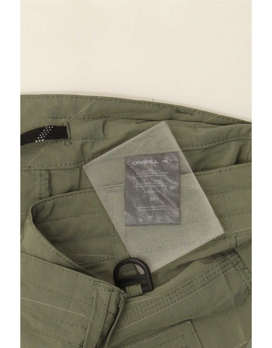 Pantaloncini cargo da uomo O'Neill W36 poliestere a righe grandi kaki
