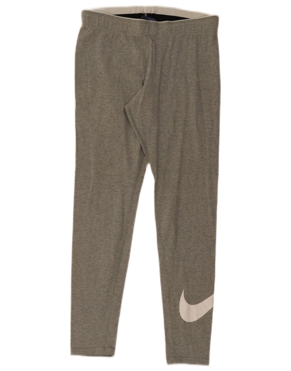 Leggings grafici da donna Nike UK 12 cotone screziato grigio medio