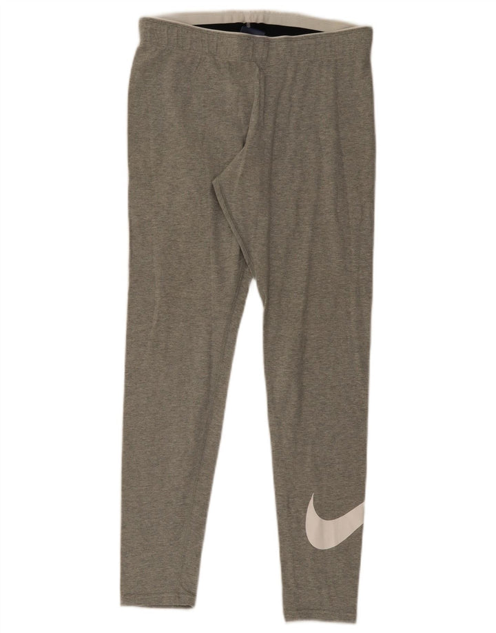 Leggings grafici da donna Nike UK 12 cotone screziato grigio medio