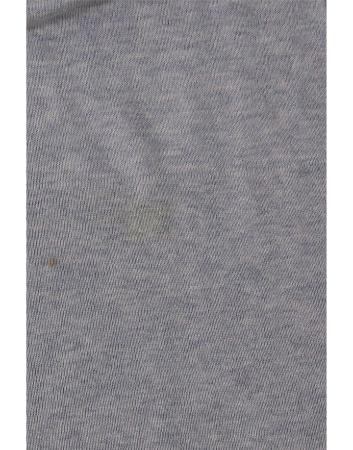 Marks & Spencer Top da donna a maniche lunghe UK 12 Cotone blu medio