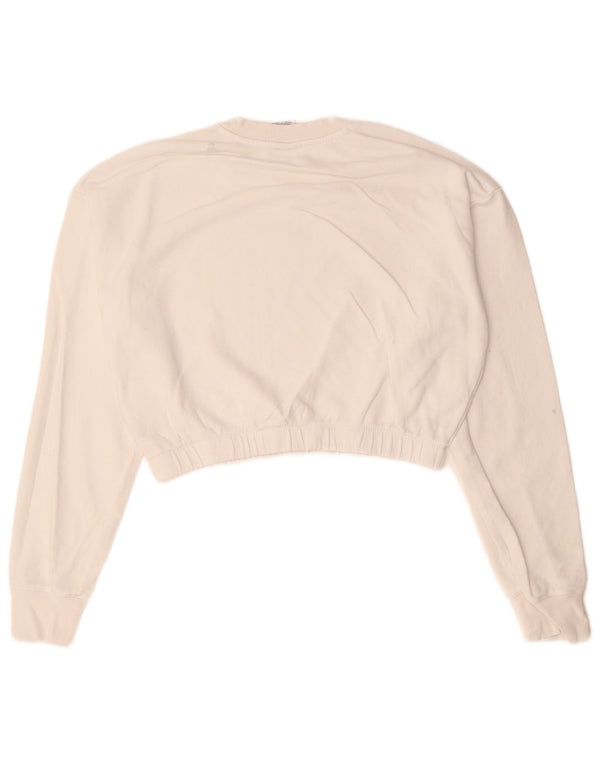 Felpa corta da donna CHAMPION UK 18 XL Cotone bianco