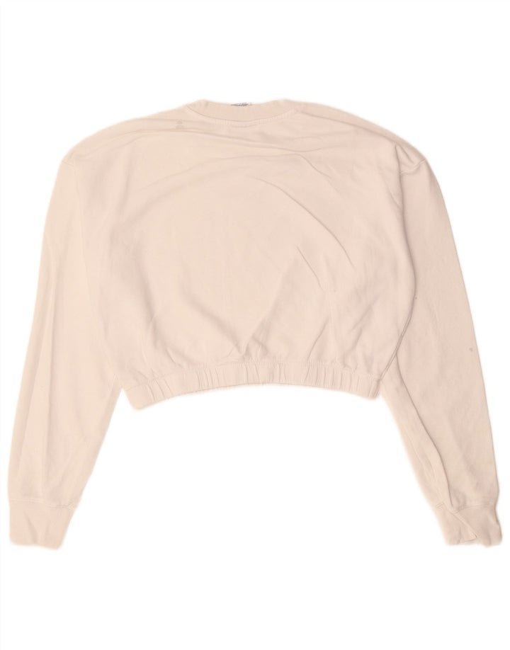 Felpa corta da donna CHAMPION UK 18 XL Cotone bianco