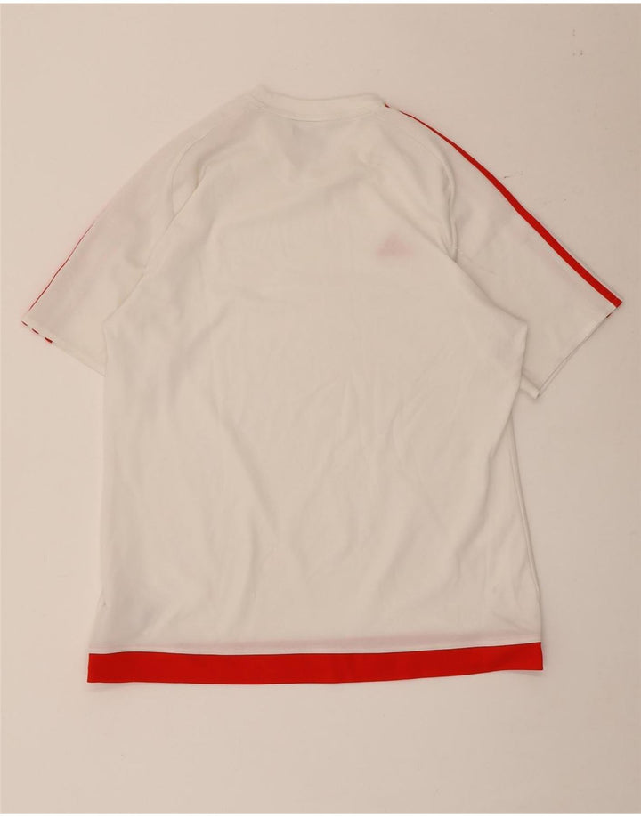 T-shirt Adidas Climalite da uomo, grande, in poliestere color block bianco