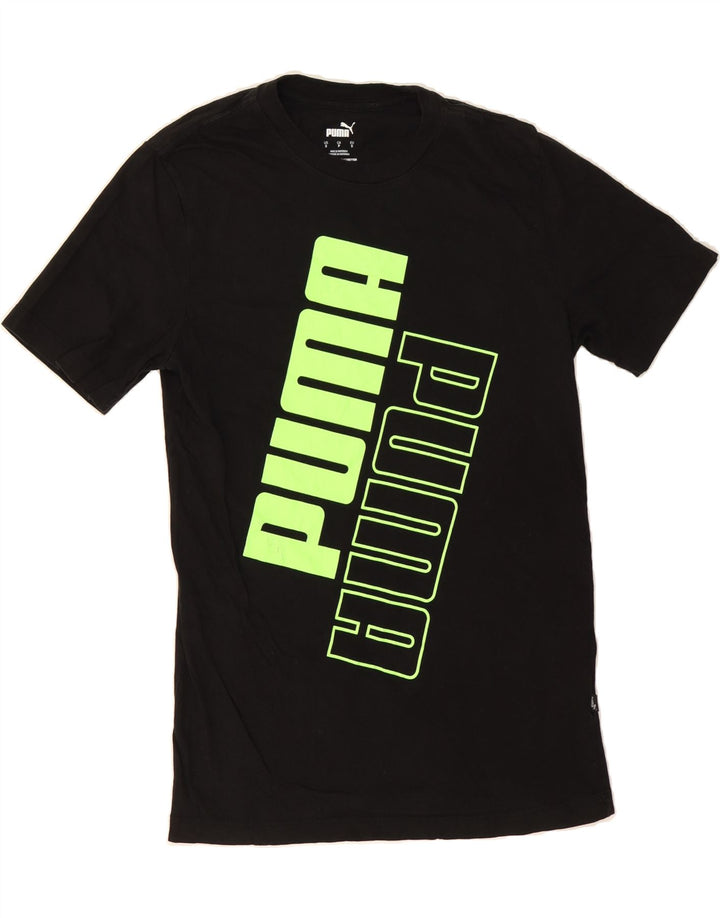 PUMA Mens Graphic T-Shirt Top Small Black Cotton Vintage Puma and Second-Hand Puma from Messina Hembry 