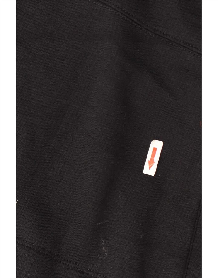 Felpa Adidas da donna oversize con collo corto e bottoni, maglione UK 8, piccola, nera