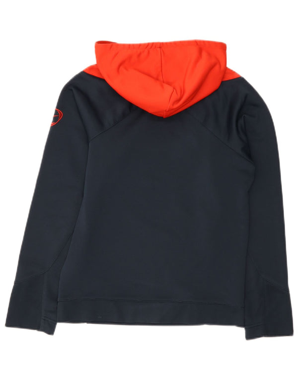 Felpa con cappuccio grafica Nike da ragazzo 12-13 anni Large Blu Navy Colourblock