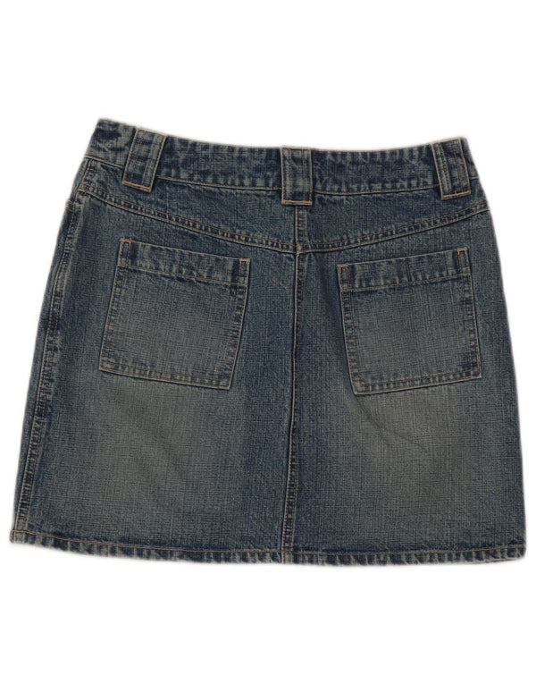 Mini gonna in denim da donna Dorothy Perkins UK 10 piccola W28 cotone blu