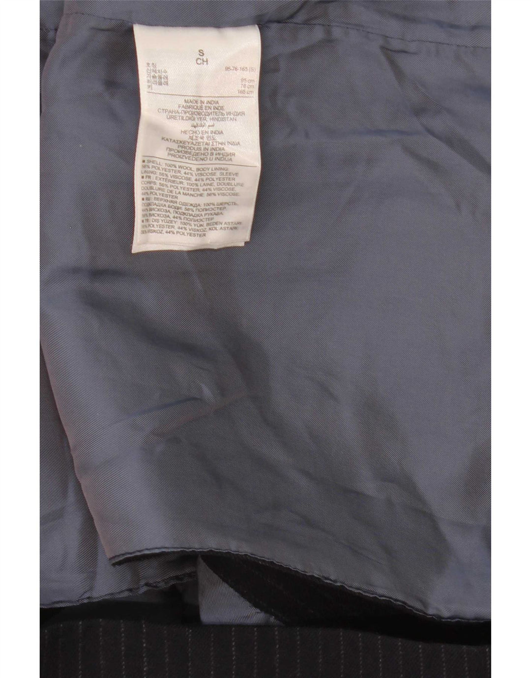 Giacca blazer da uomo a 2 bottoni Gap UK 36 piccola lana a righe blu navy