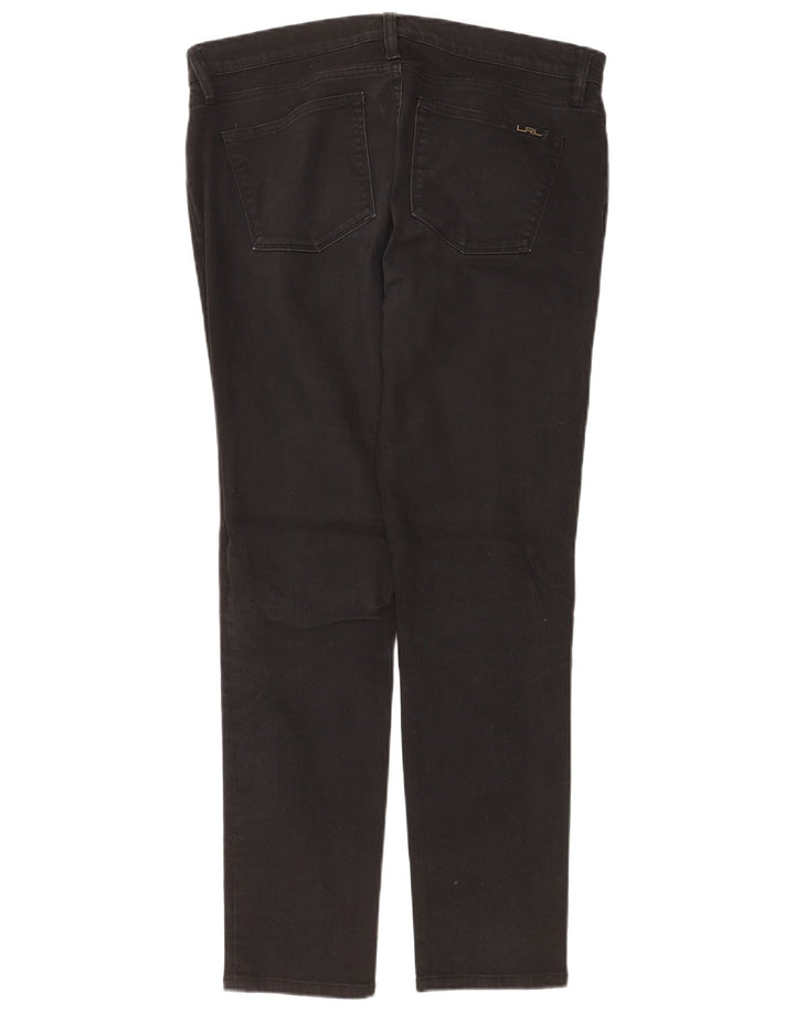 Jeans slim da donna Ralph Lauren US 10 Large W32 L30 cotone nero