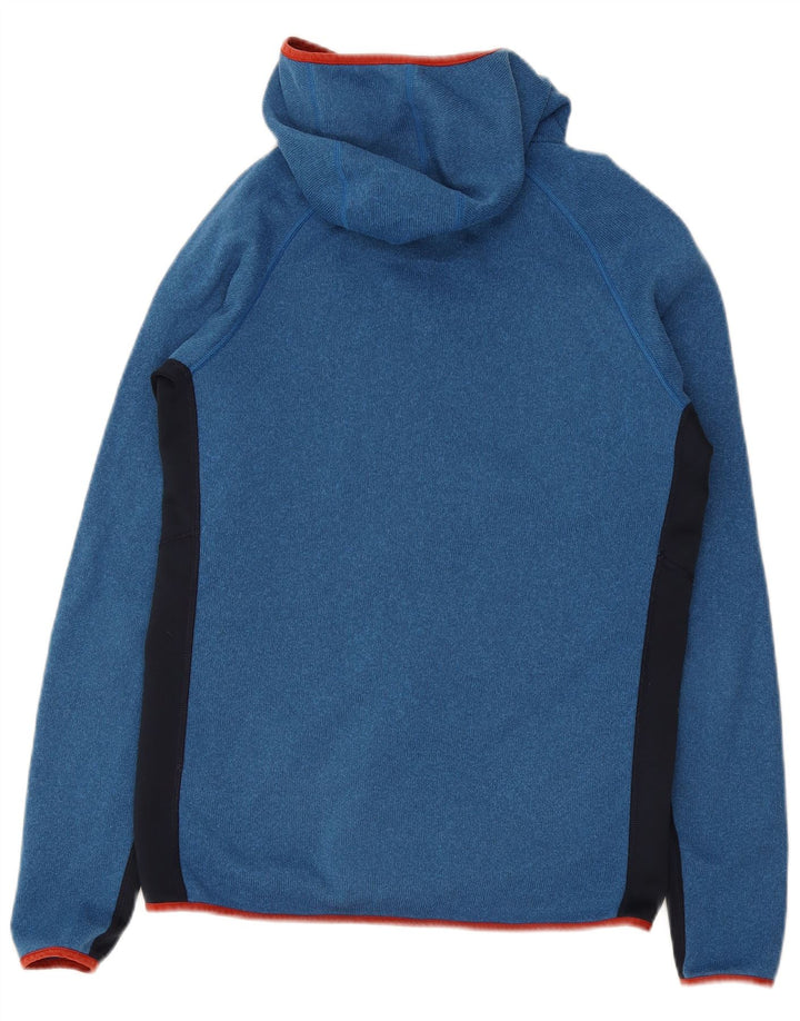 Patagonia Felpa con cappuccio e zip da uomo in poliestere color block blu medio