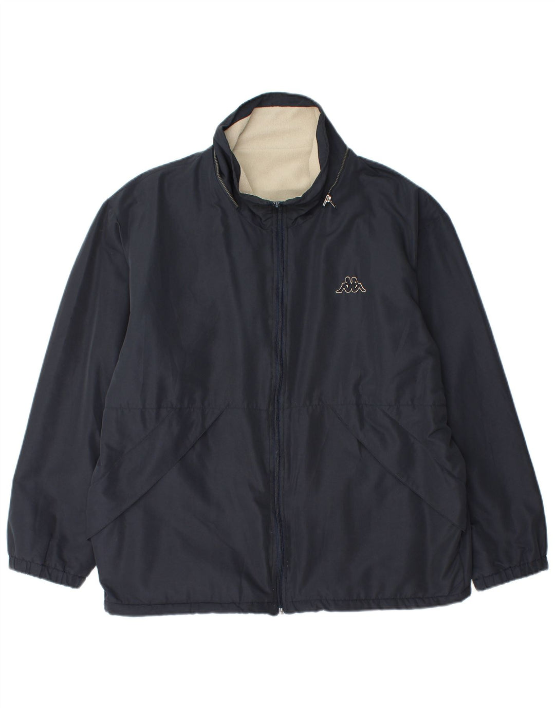 Giacca reversibile Kappa da uomo, vestibilità ampia, UK 36, piccola, in poliestere blu navy
