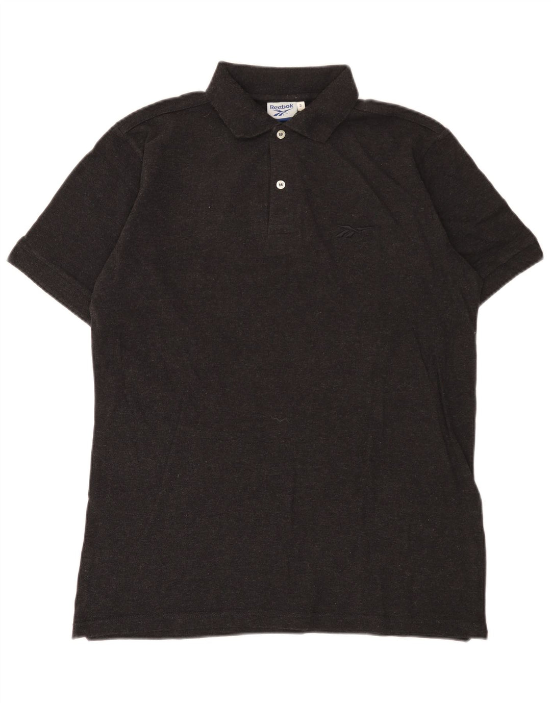 Polo Reebok da uomo in cotone grigio medio