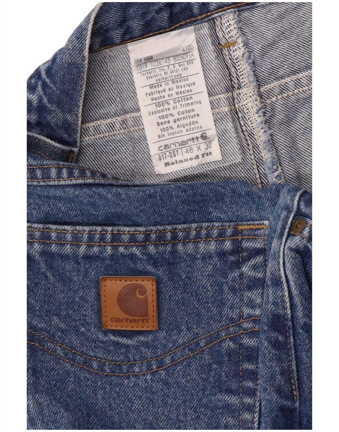 Jeans affusolati da uomo Carhartt W48 L32 cotone blu