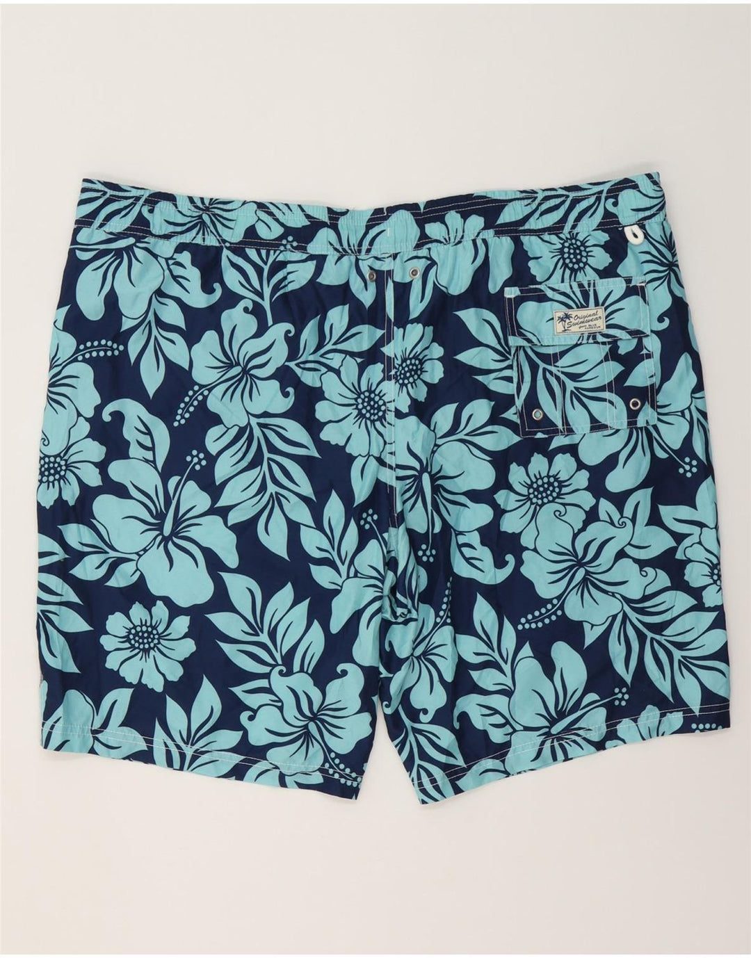 MARKS & SPENCER Pantaloncini da bagno da uomo 2XL Poliestere floreale blu navy