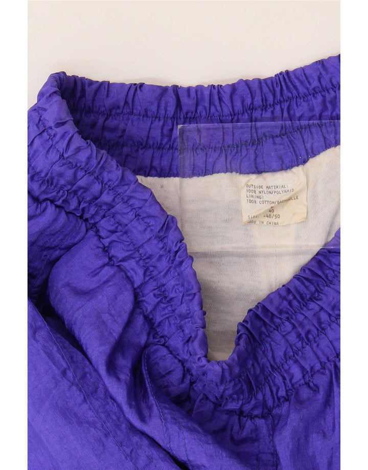 Pantaloni da tuta da uomo vintage da jogging in nylon viola medio