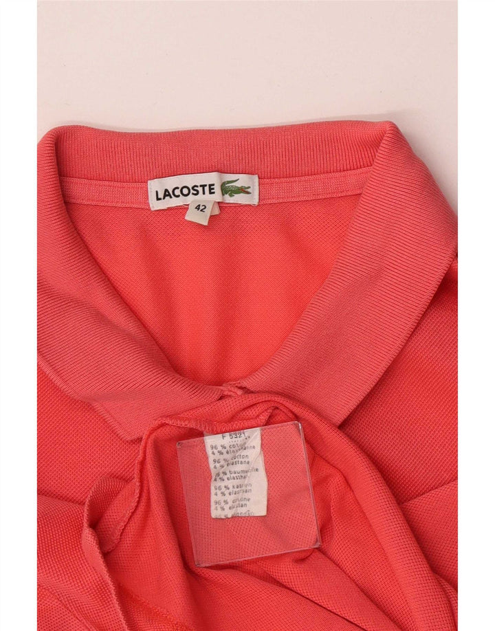 Polo regolare da donna Lacoste taglia 42 grande in cotone rosa