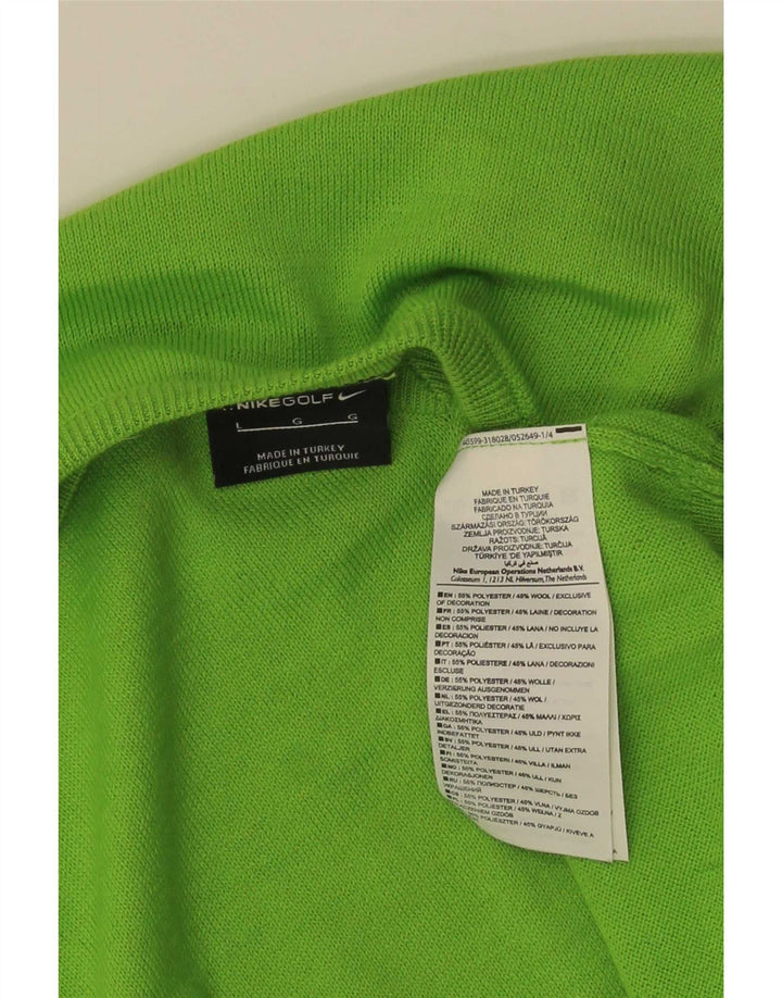 Canotta da golf da uomo Nike, canotta grande in poliestere verde