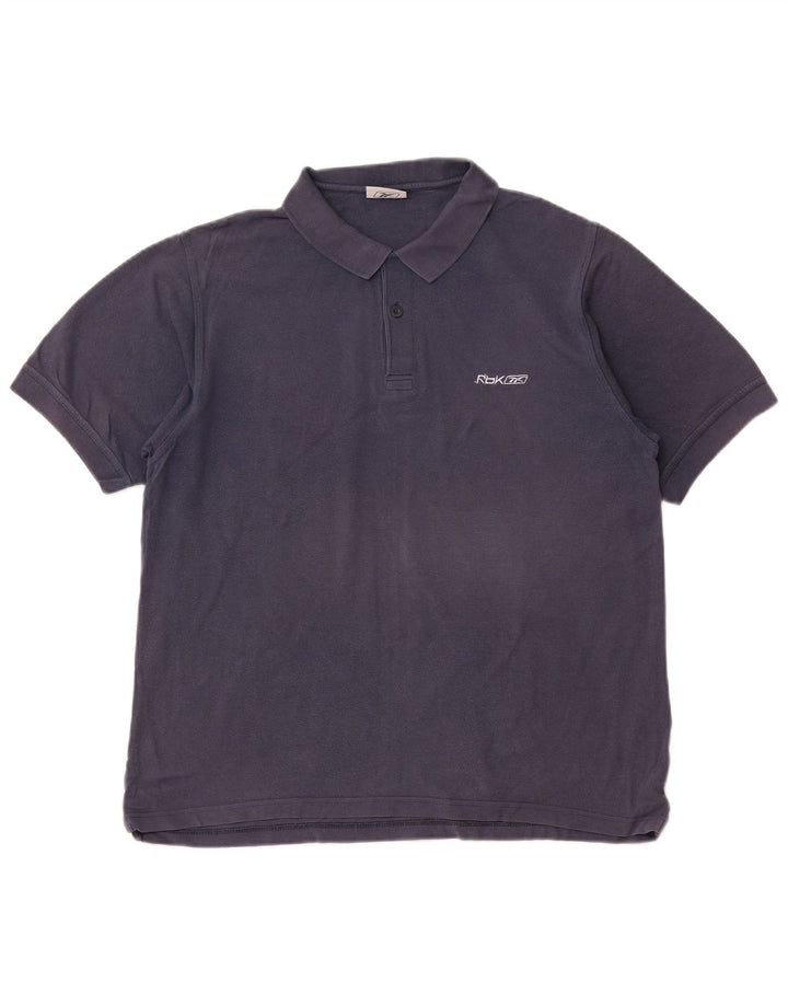 Polo REEBOK da uomo medio blu navy