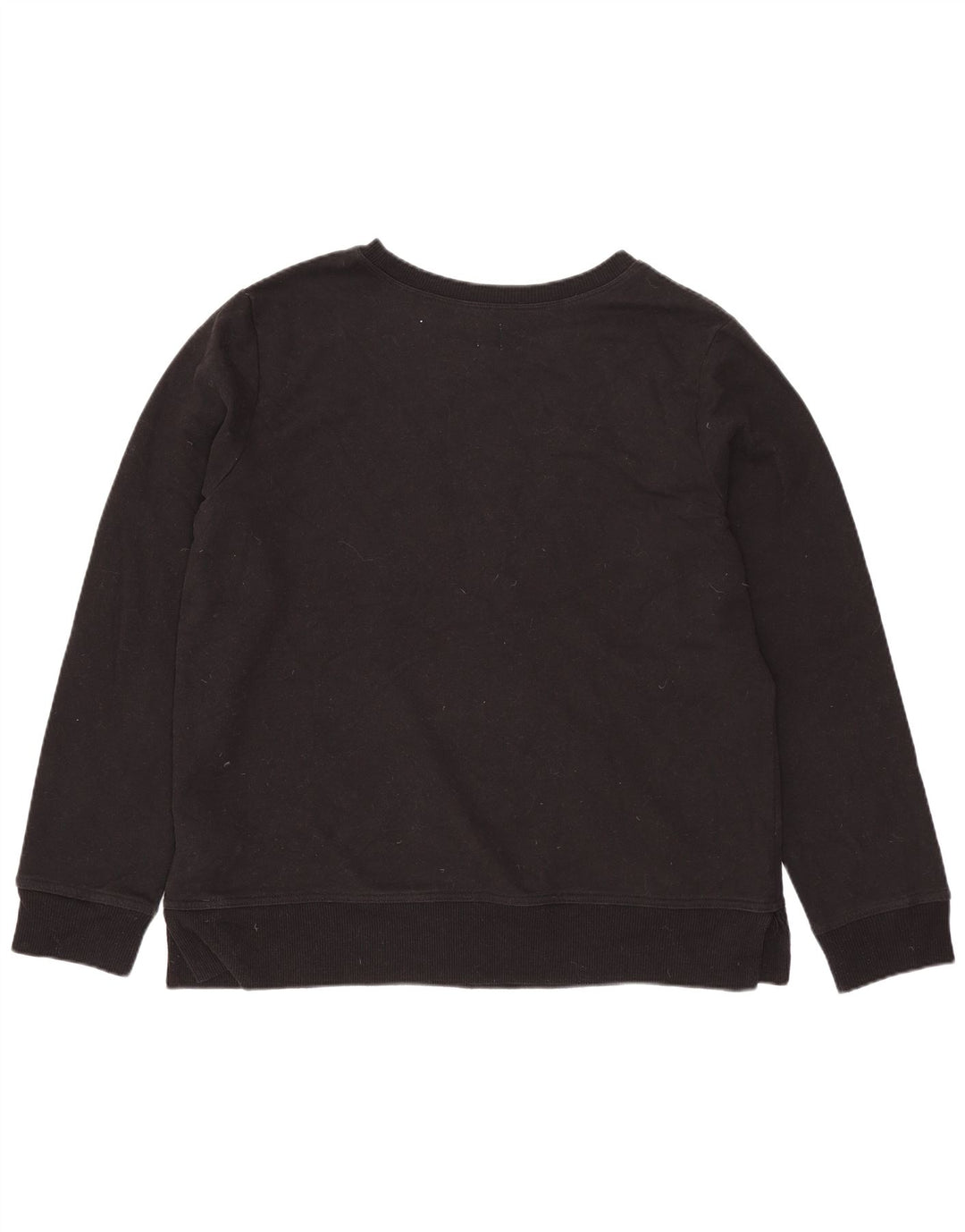 Felpa grafica da donna GAP maglione UK 16 grande cotone nero