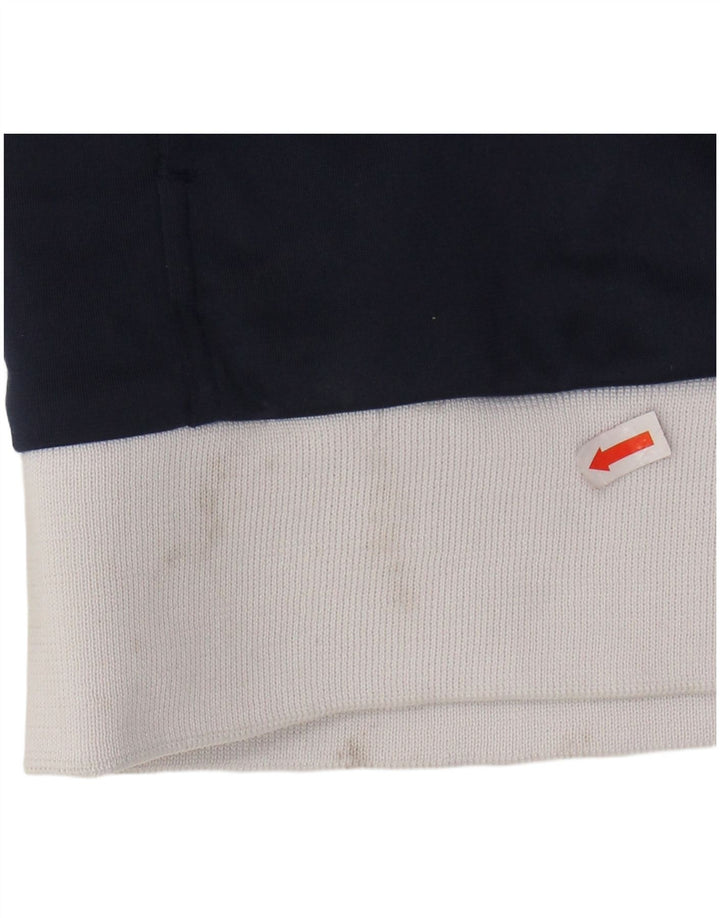 Giacca da ginnastica ASICS da uomo, piccola, in poliestere color block blu navy