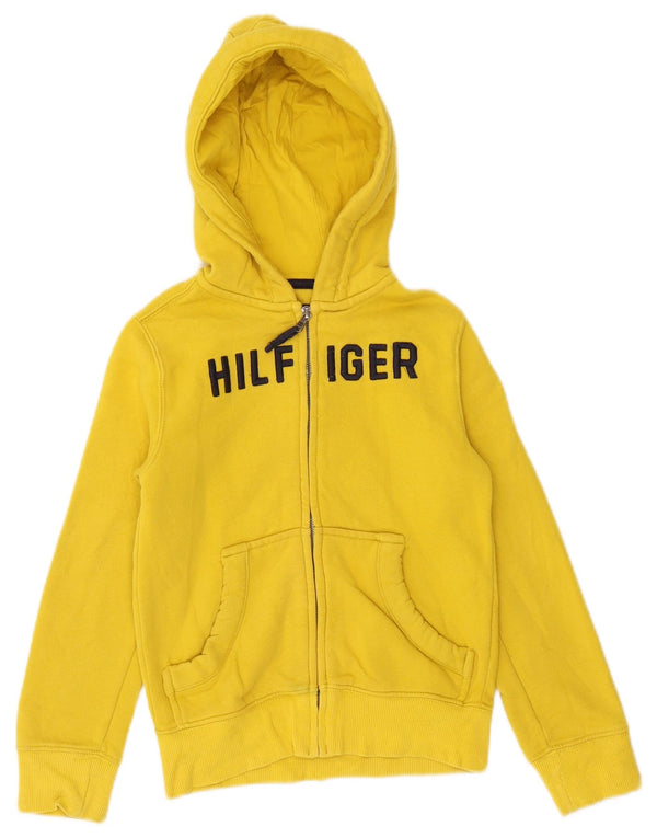 Maglione con cappuccio e zip grafica per ragazzi Tommy Hilfiger 6-7 anni piccolo giallo