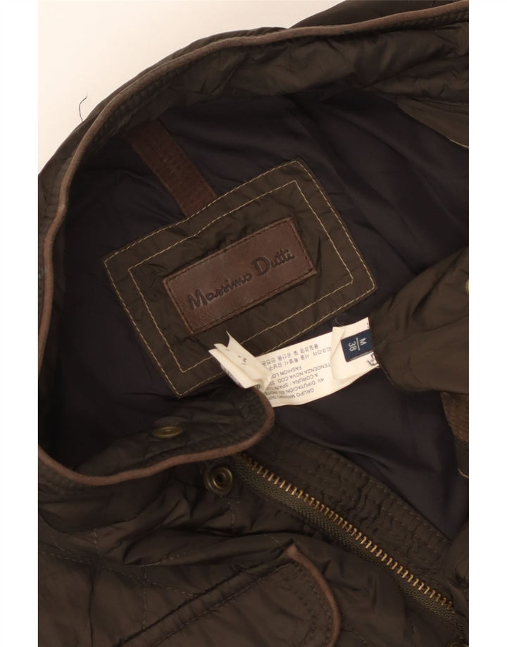 Giacca trapuntata da uomo Massimo Dutti UK 38 Poliestere marrone medio