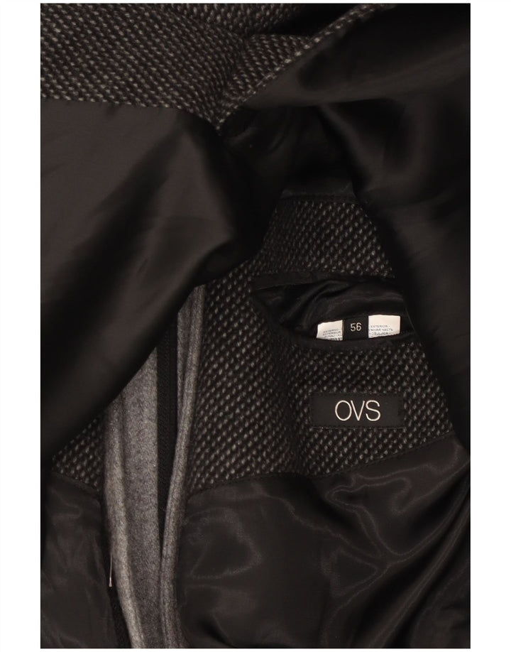 Giacca Blazer 3 Bottoni OVS Uomo IT 56 3XL Lana Grigia
