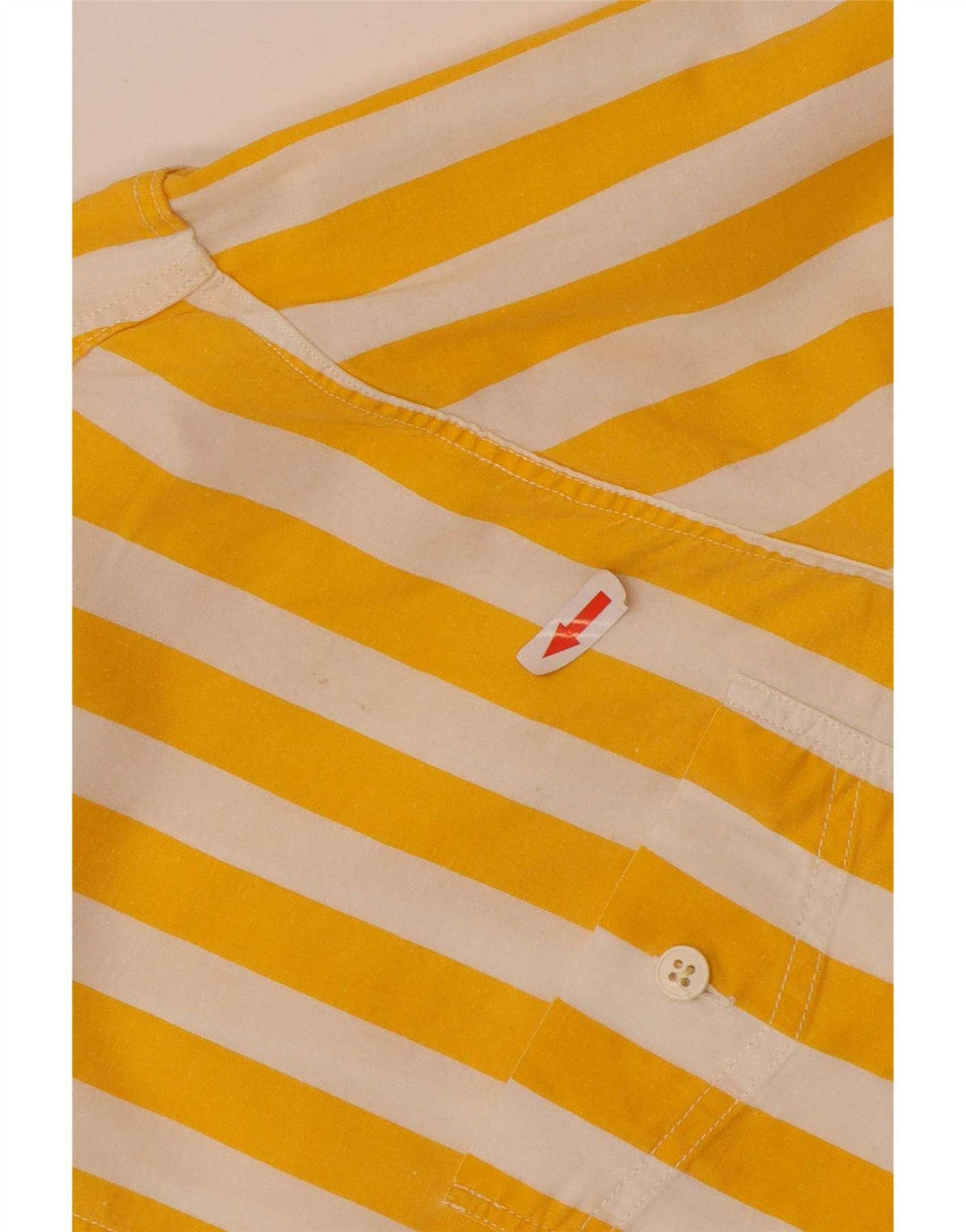 Camicia vintage da uomo a righe larghe gialle