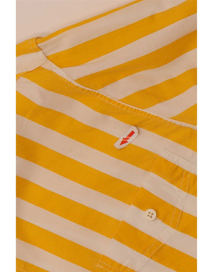 Camicia vintage da uomo a righe larghe gialle
