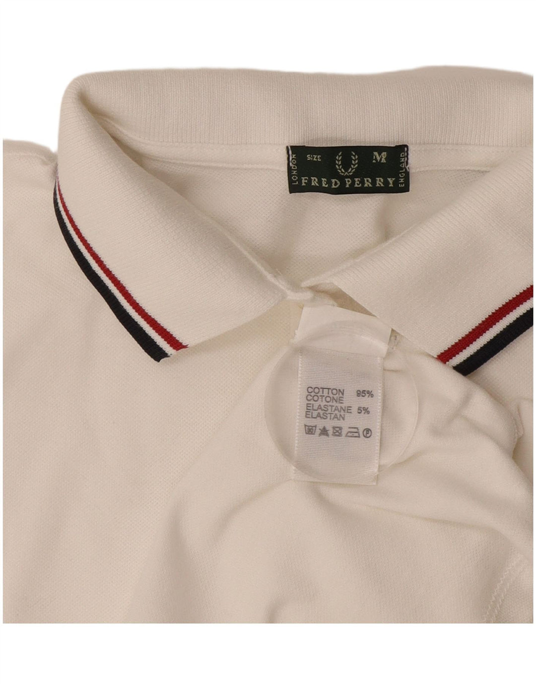 Polo da donna Fred Perry UK 14 cotone bianco medio