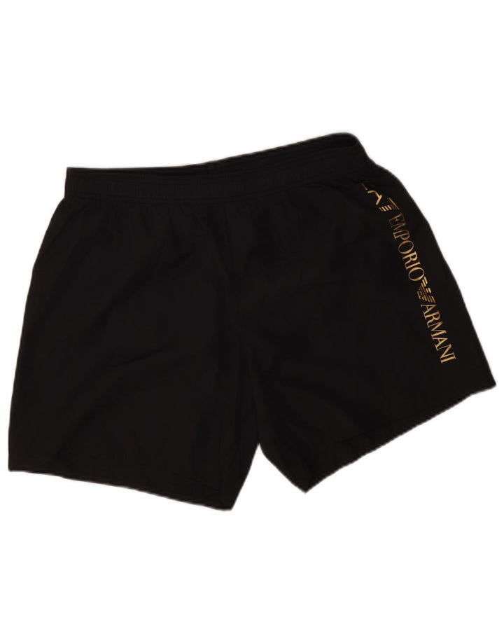 Pantaloncini sportivi grafici da uomo Emporio Armani medio nero in poliammide
