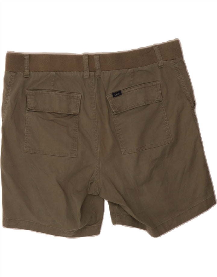 LEE Womens Mid Rise Regular Fit Bermuda Shorts W36 XL Beige Vintage Lee and Second-Hand Lee from Messina Hembry 