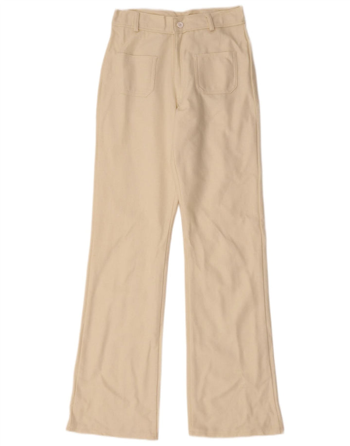 Pantaloni casual bootcut da donna vintage W26 L32 Beige